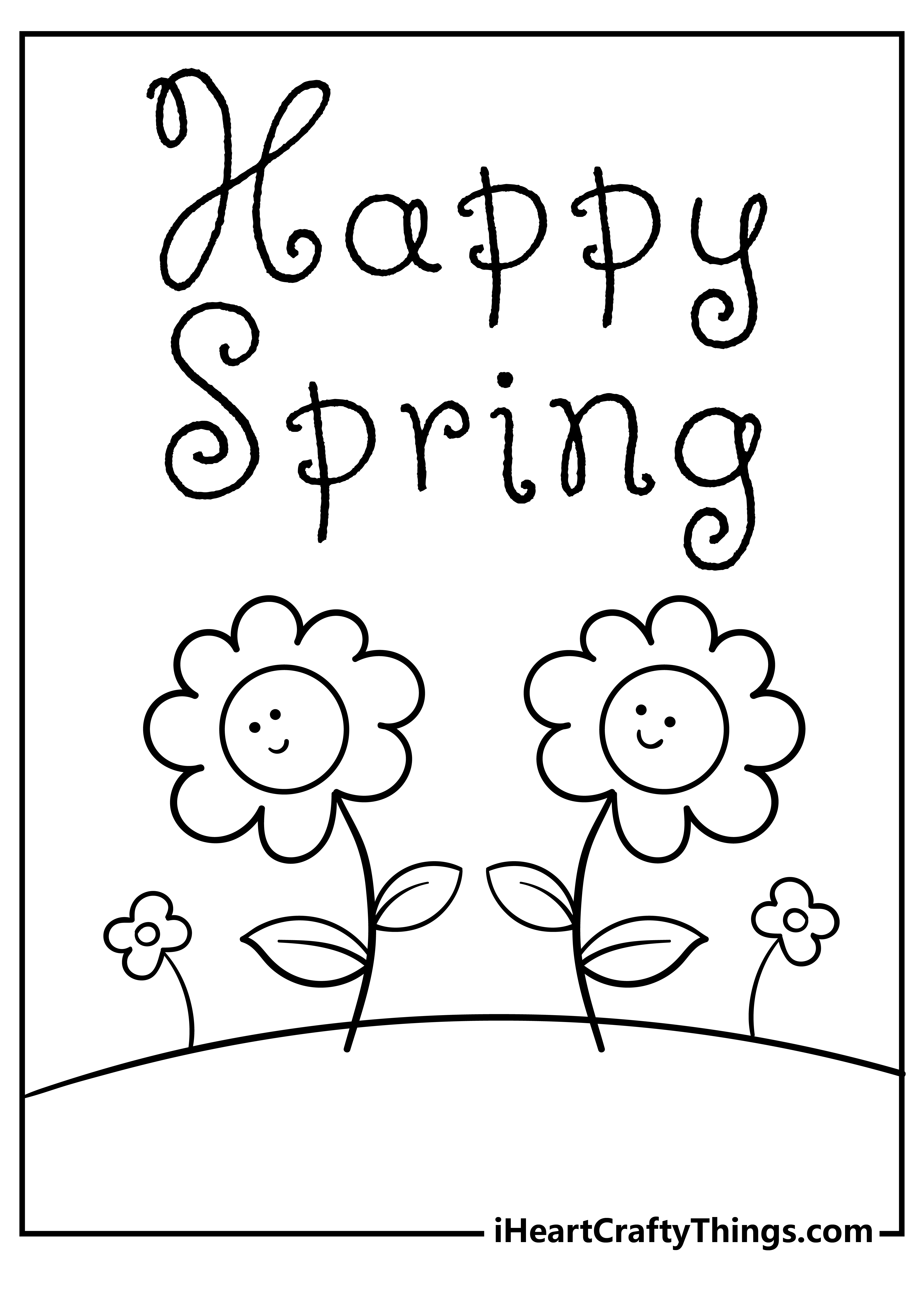Printable spring coloring pages free printables