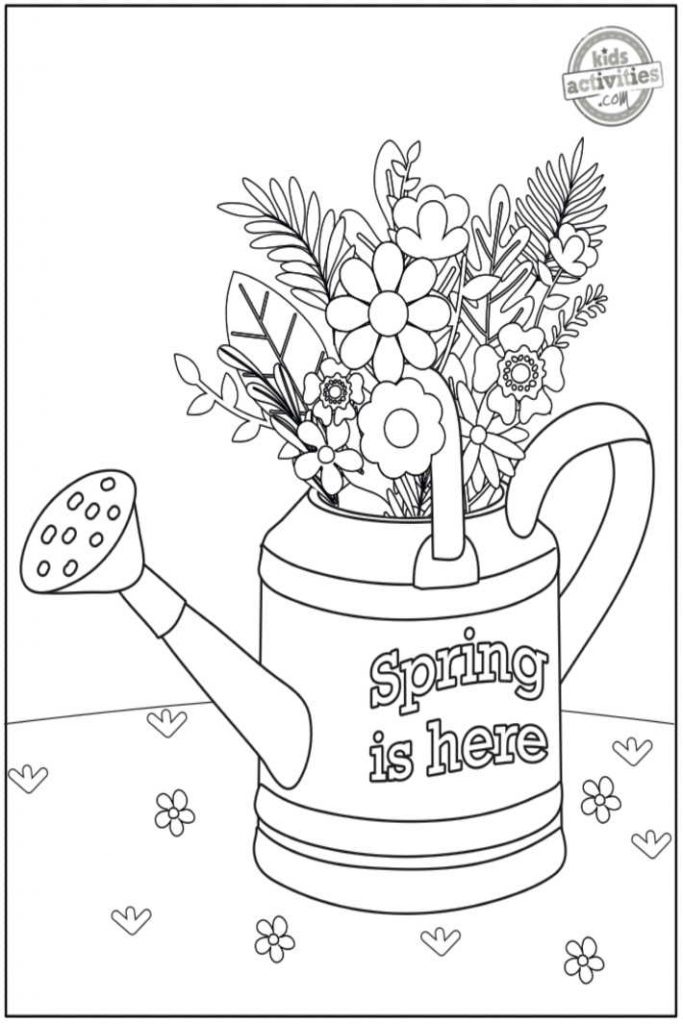 Hello spring coloring pages to wele spring season kids activities blog