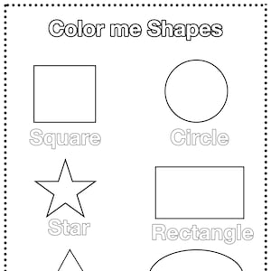 Shape coloring pages