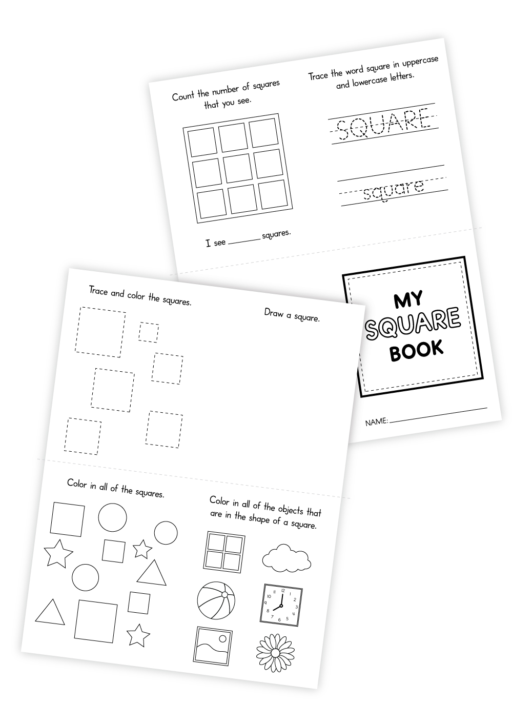 Free printable learning shapes worksheets for preschoolers