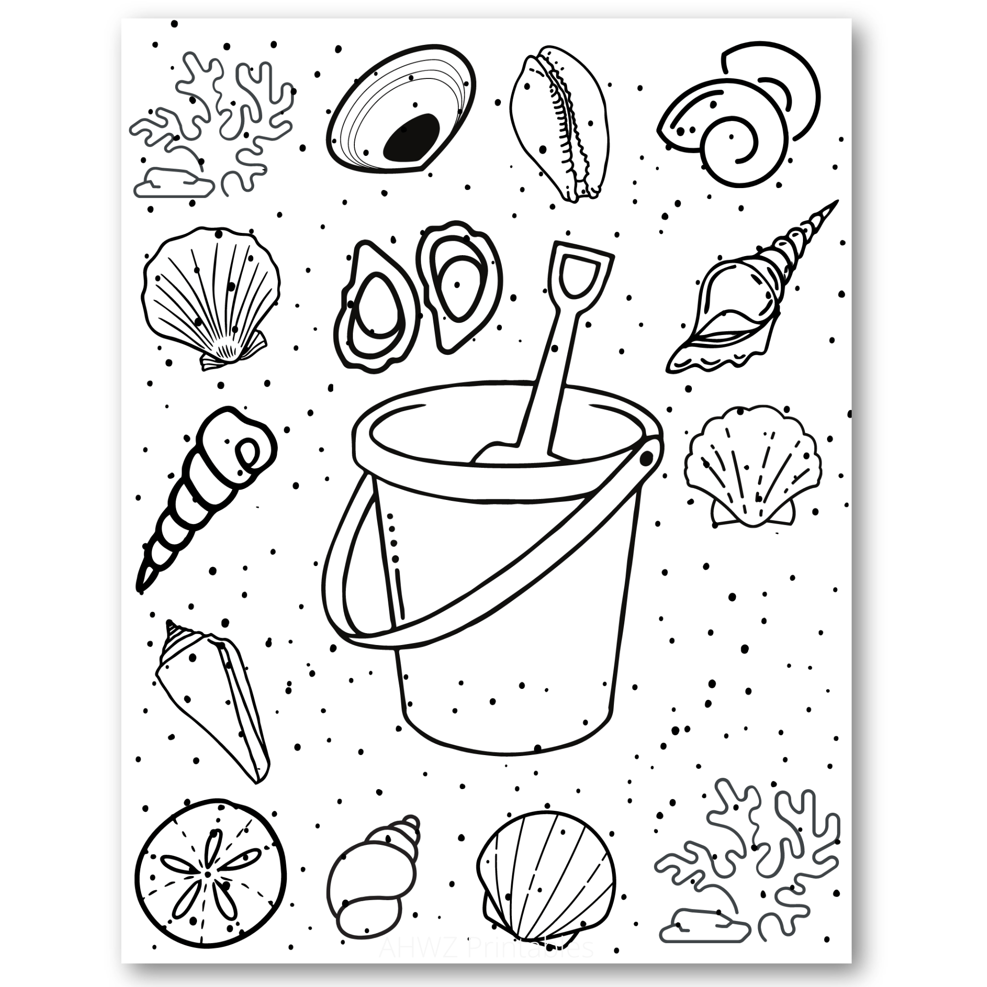 Summer coloring book for kids â at home with zan printables