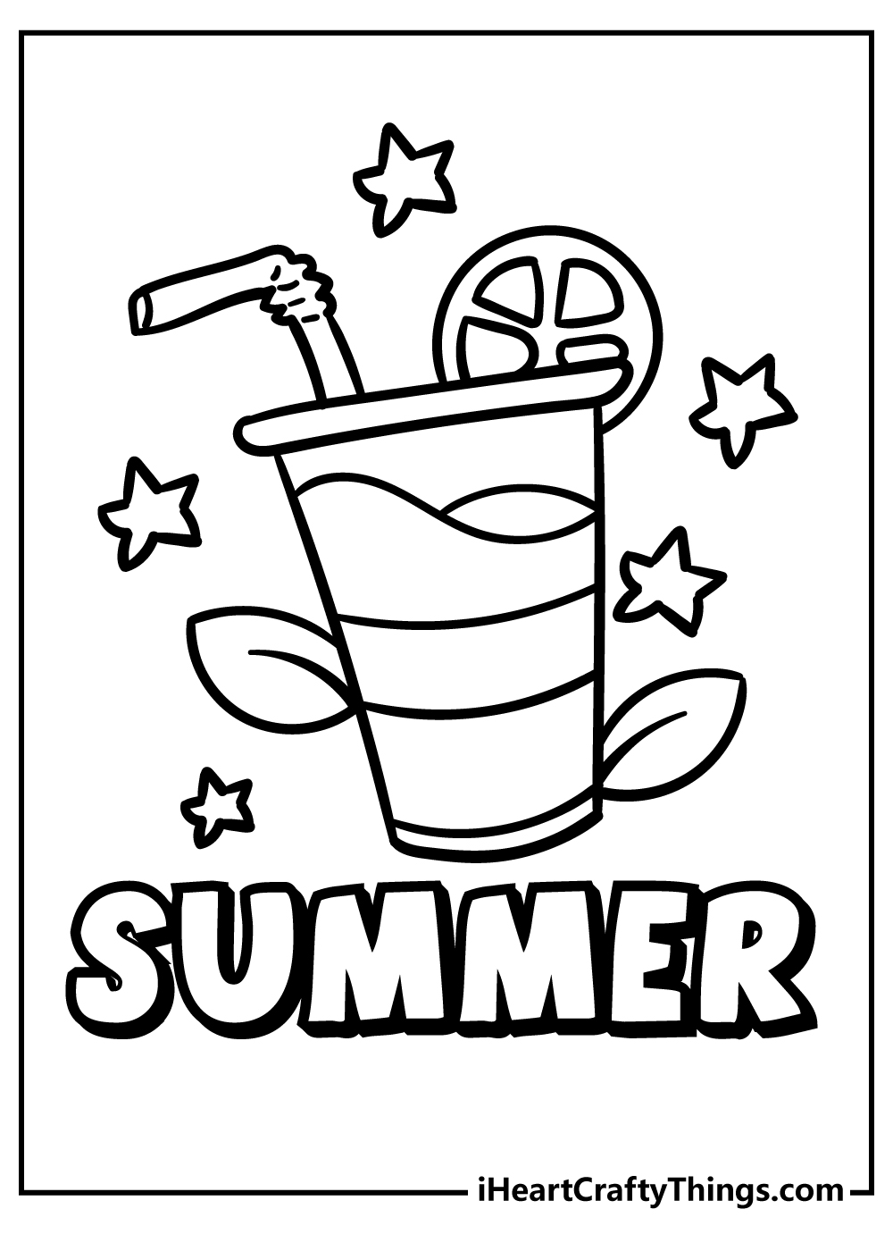 Summer coloring pages free printables