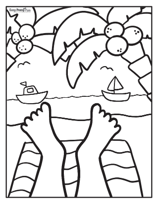 Printable summer coloring pages