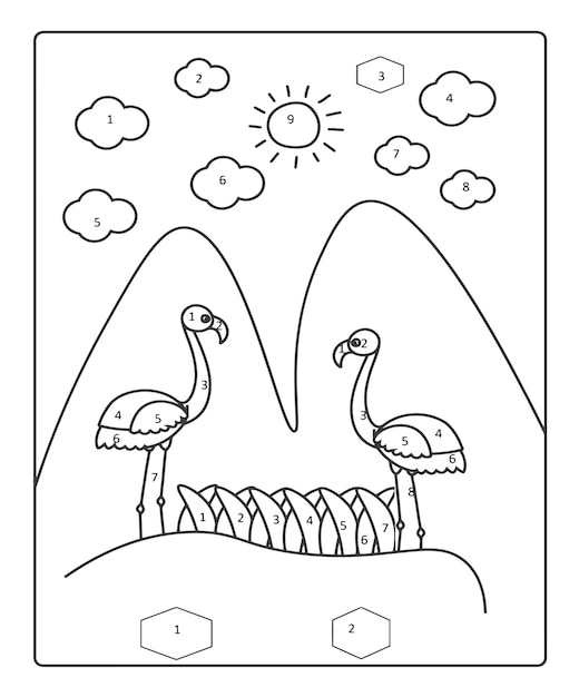 Premium vector summer coloring pages for kids