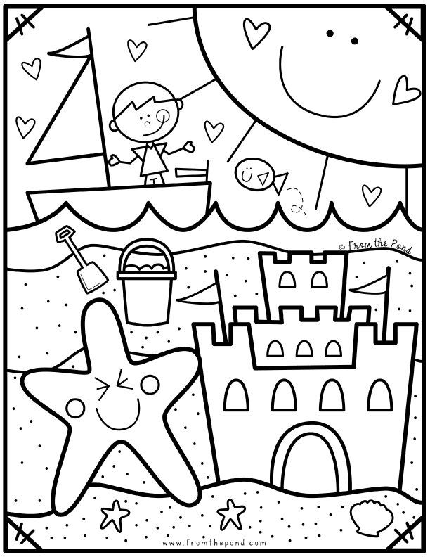 Coloring club library â from the pond coloring pages summer coloring pages preschool coloring pages