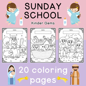 Sunday school coloring pages bible stories preschool kindergarten