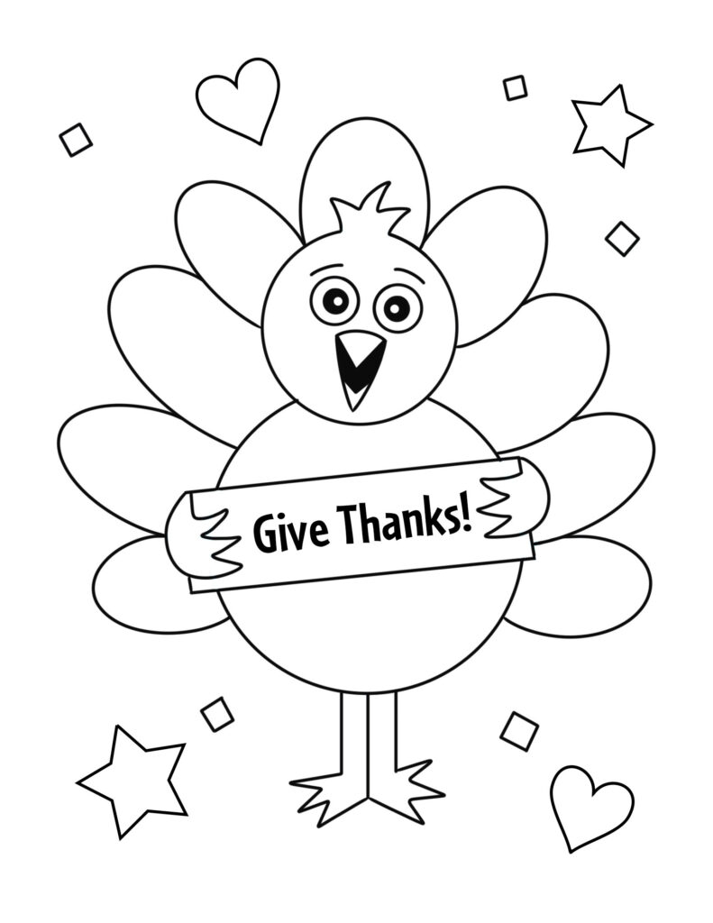 Free thanksgiving coloring pages for kids â the hollydog blog