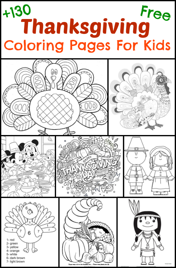 Thanksgiving coloring pages for kids