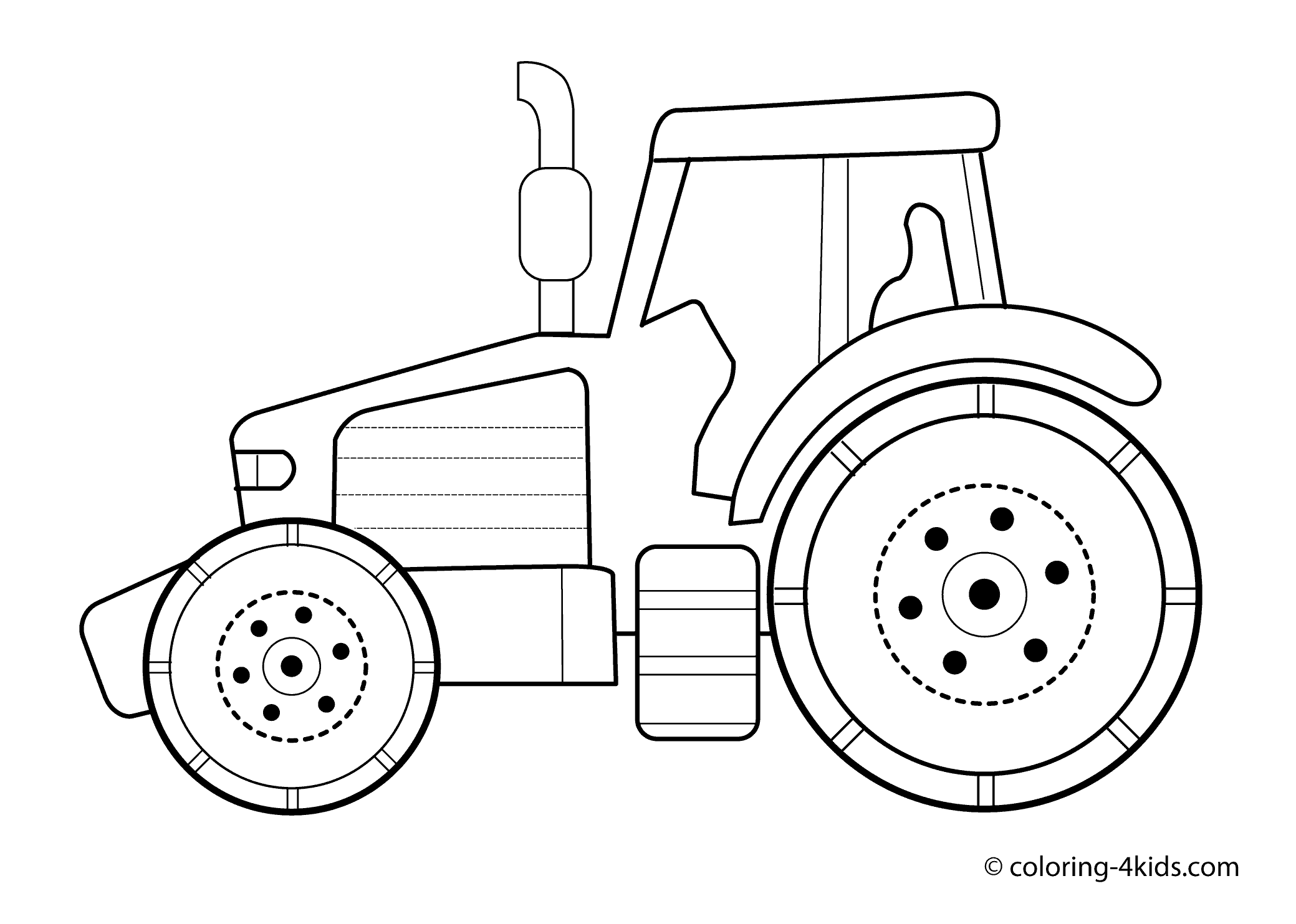 Tractor coloring page