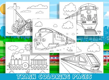 Choo choo all aboard the fun train coloring pages for preschool kindergarten