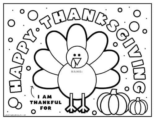 Thanksgiving coloring pages