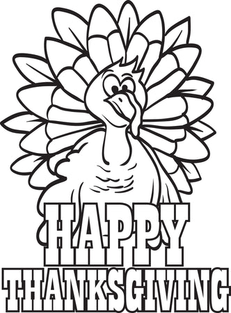 Free turkey coloring pages for kids