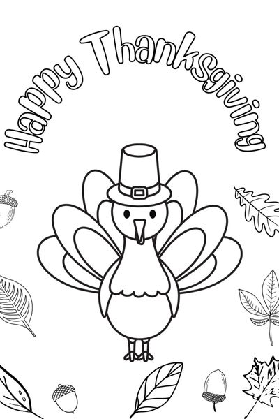 Thanksgiving turkey coloring pages