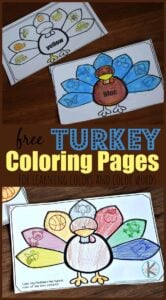 Super cute free turkey coloring pages