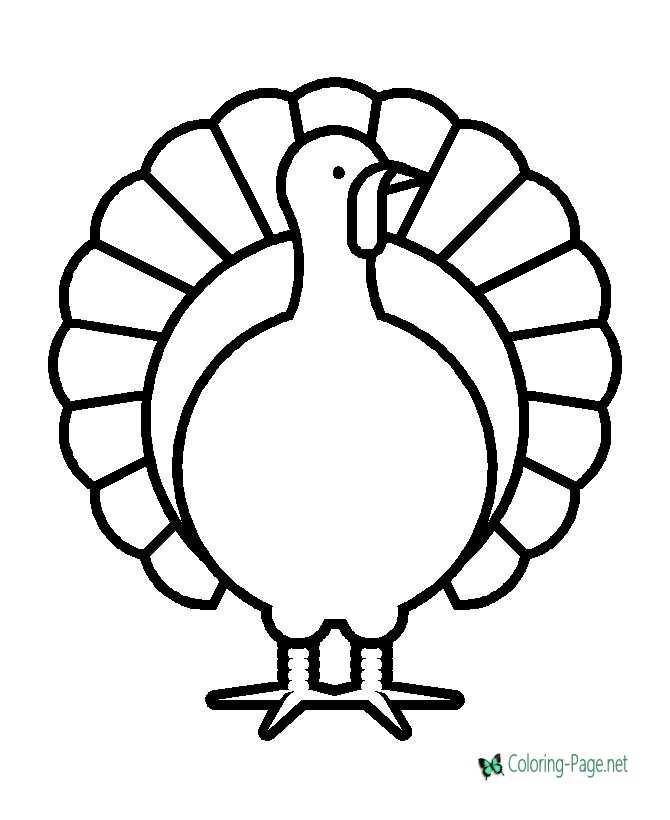 Preschool turkey coloring pages