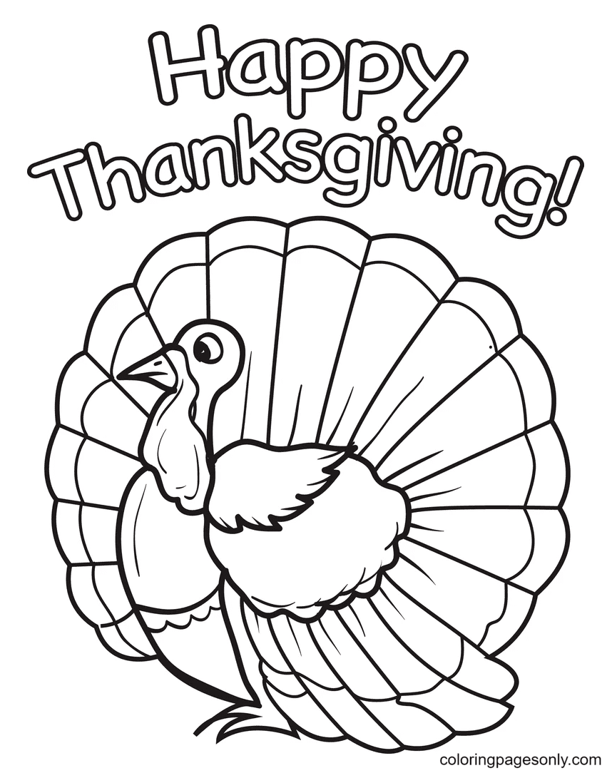 Turkey coloring pages printable for free download