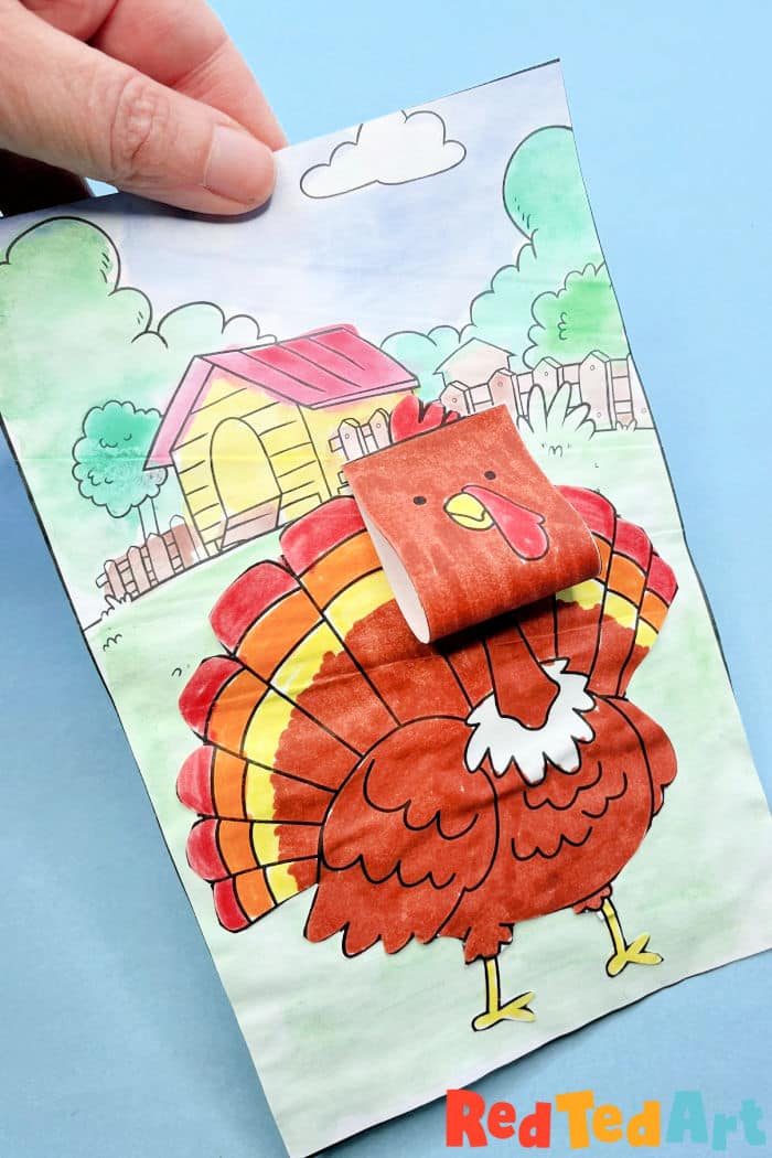 D turkey coloring page for preschoolers