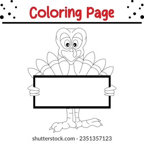 Turkey coloring page over royalty