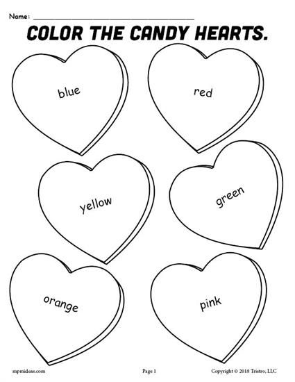 Printable candy hearts valentines day coloring page valentines day coloring page valentine worksheets valentines day coloring