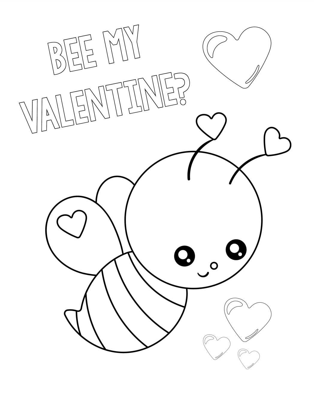 Cute valentines day coloring pages for kids