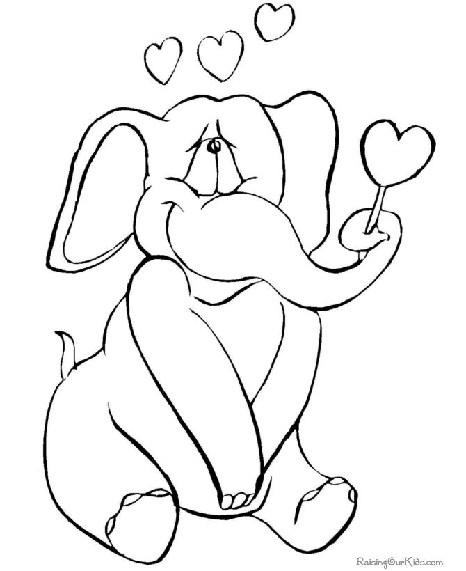 Printable preschool valentine coloring pages