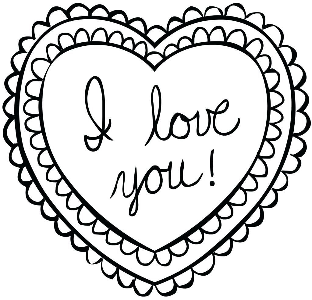 Valentine heart coloring pages