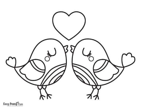 Printable valentines day coloring pages