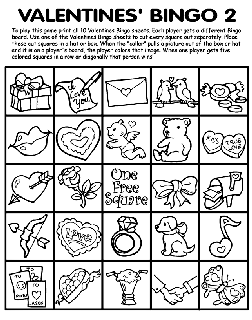 Valentines day free coloring pages