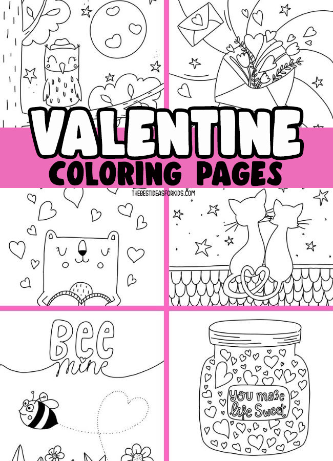 Valentines day coloring pages free printables