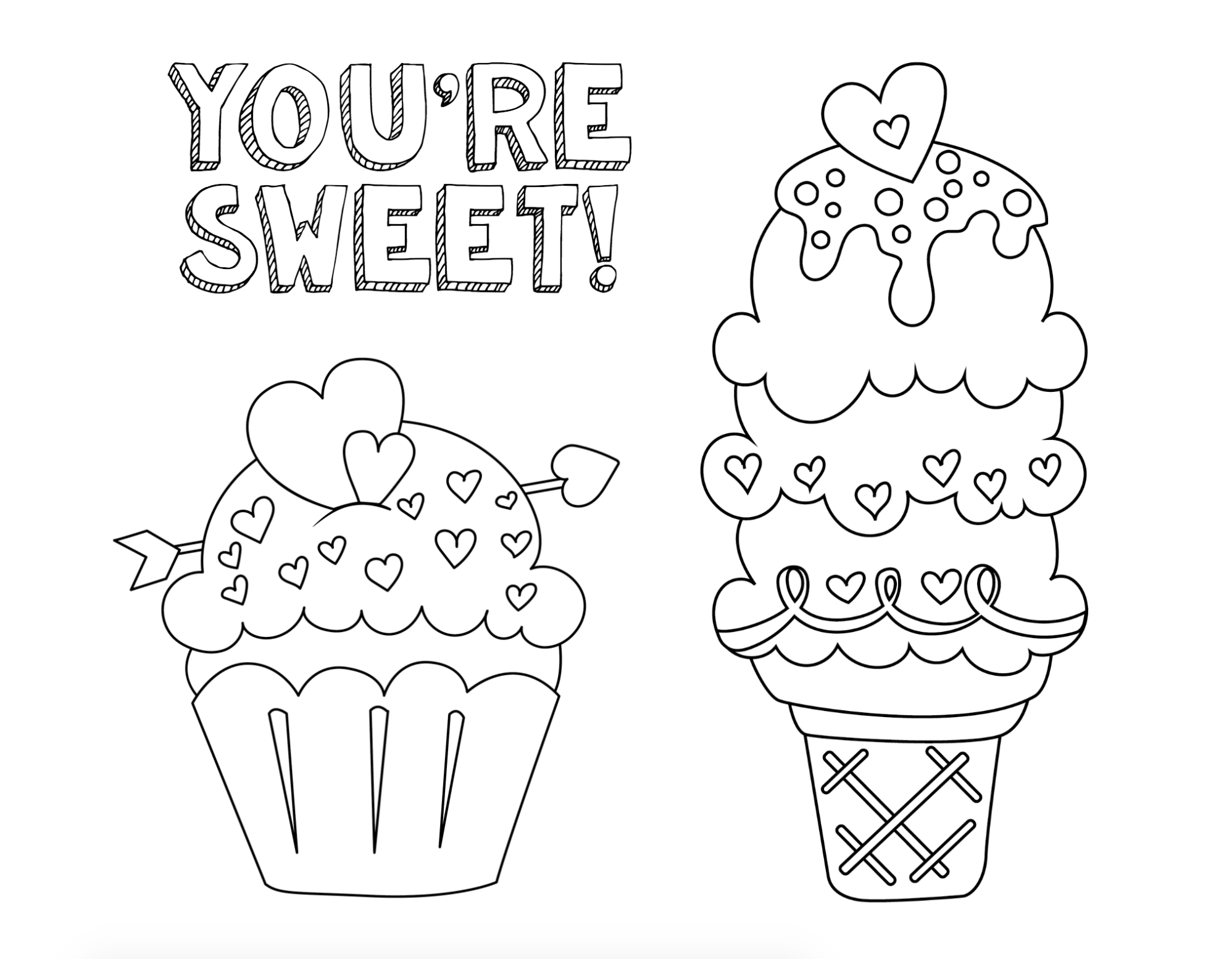 Cute valentines day coloring pages for kids