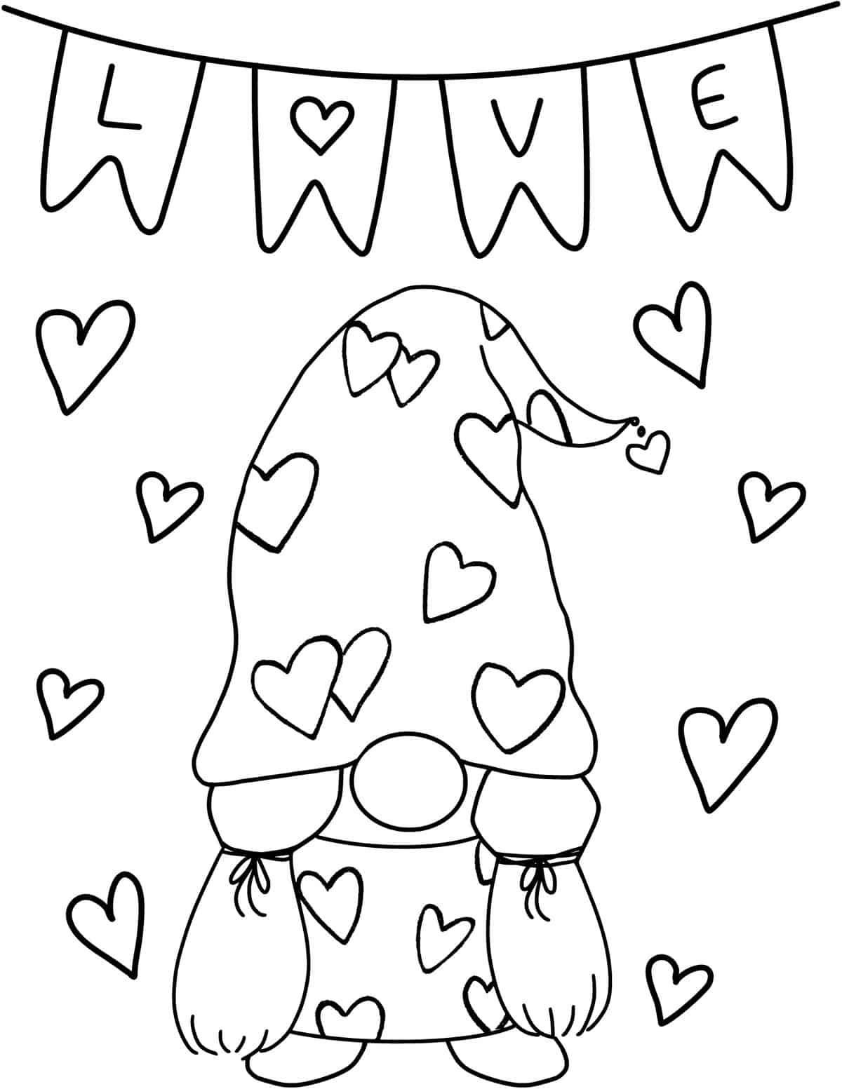 Free valentine coloring pages for kids