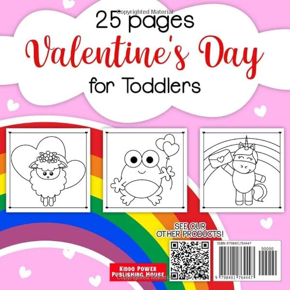 My first valentines day coloring book for toddlers valentines activity book for kindergarten and preschool kids publishing house kiddo power books