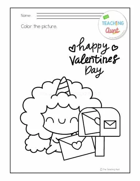 Valentines day coloring pages