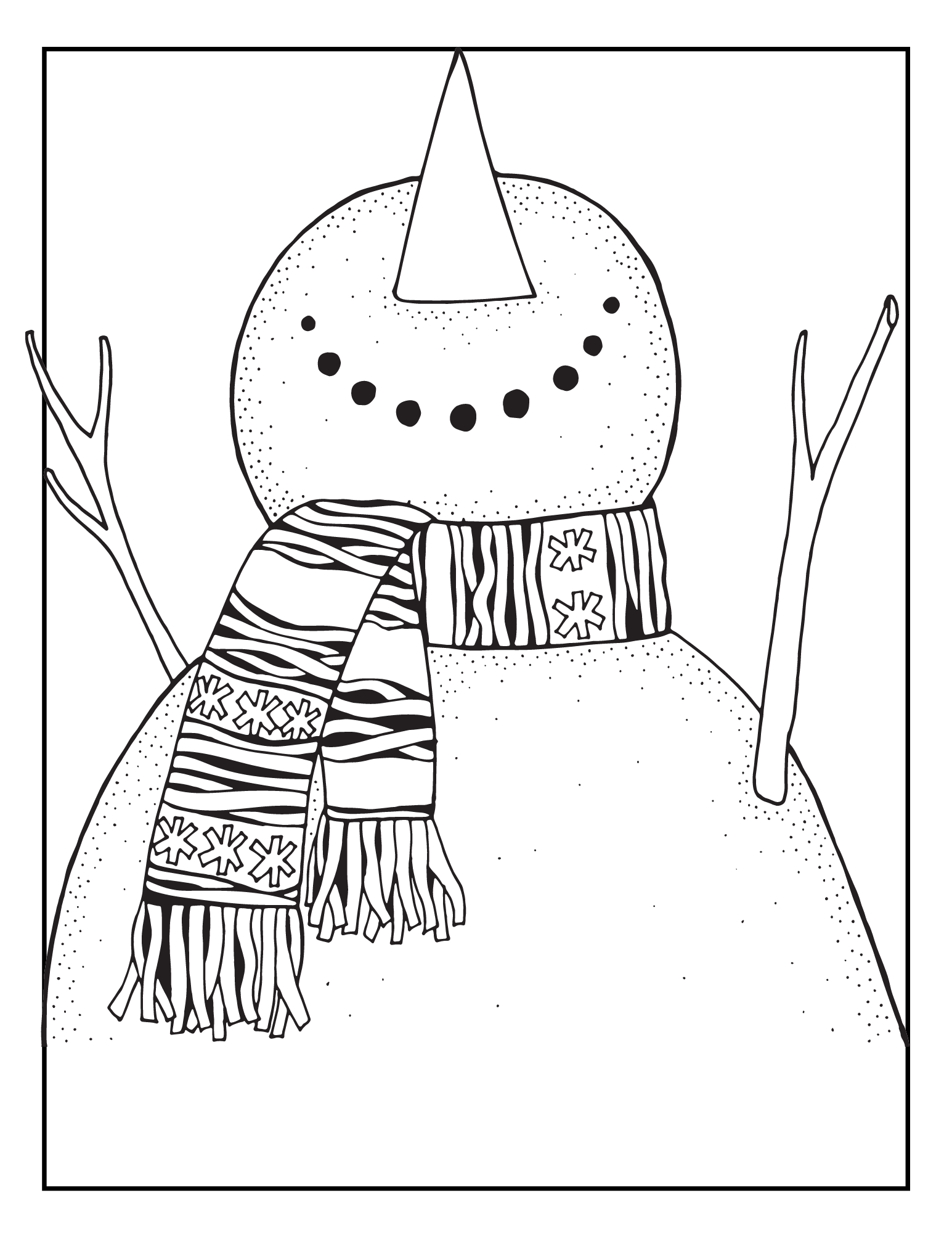 Free printable winter coloring pages for kids