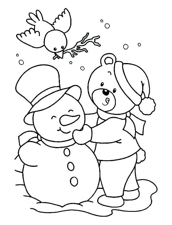 Free printable winter coloring pages for kids