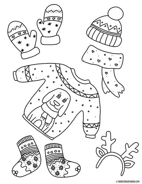 Winter coloring pages free printables