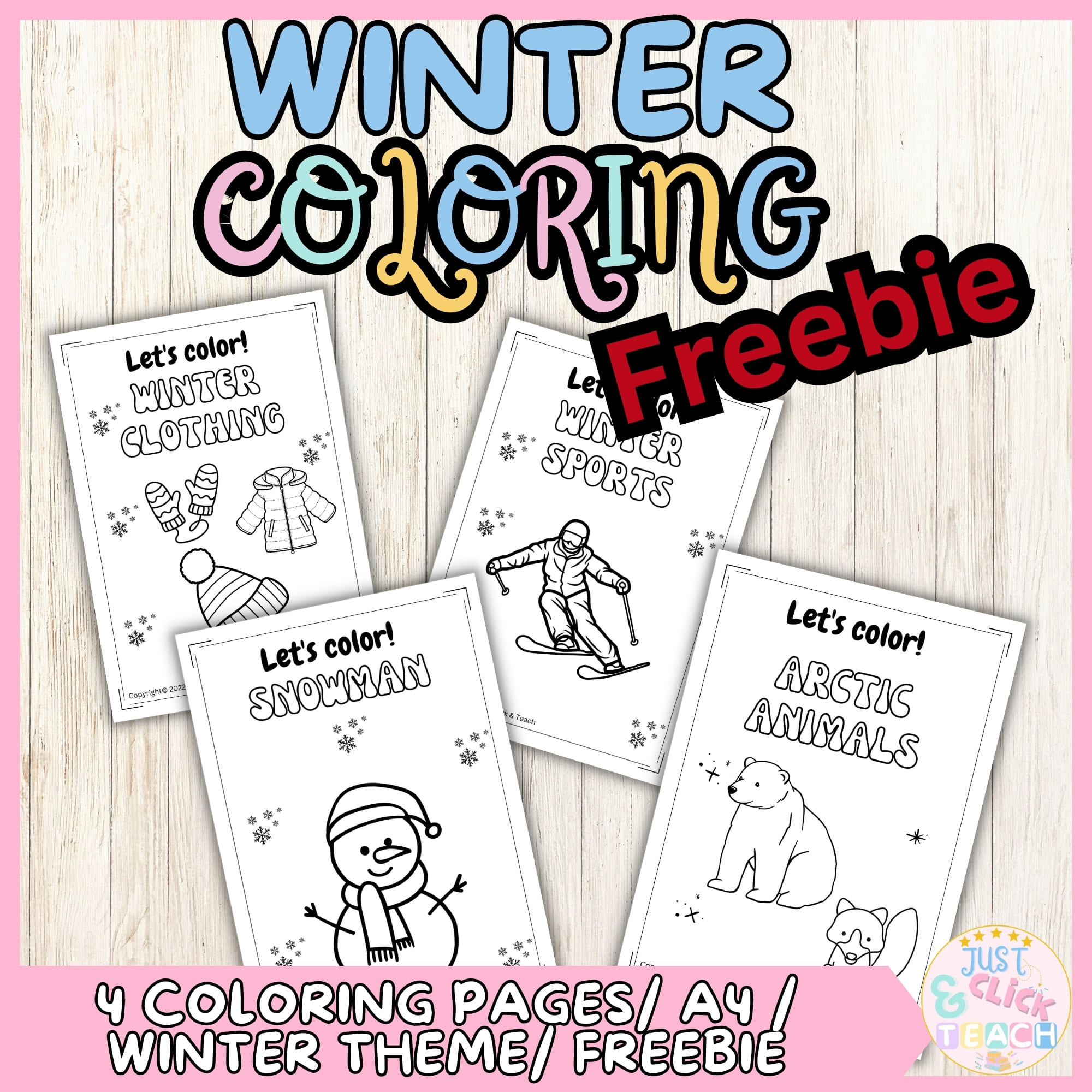 Free winter no prep coloring pages preschool and kindergarten freecoloring pages made by teachers