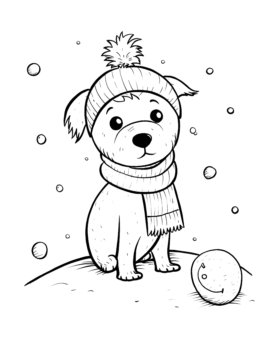 Winter coloring pages free printable sheets