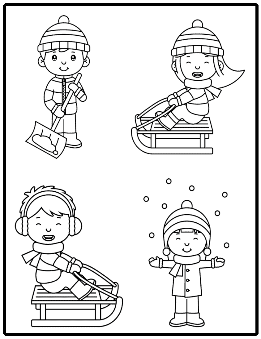 Free seasons coloring pages print or download pdf