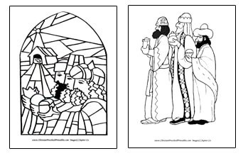 Christmas bible coloring pages