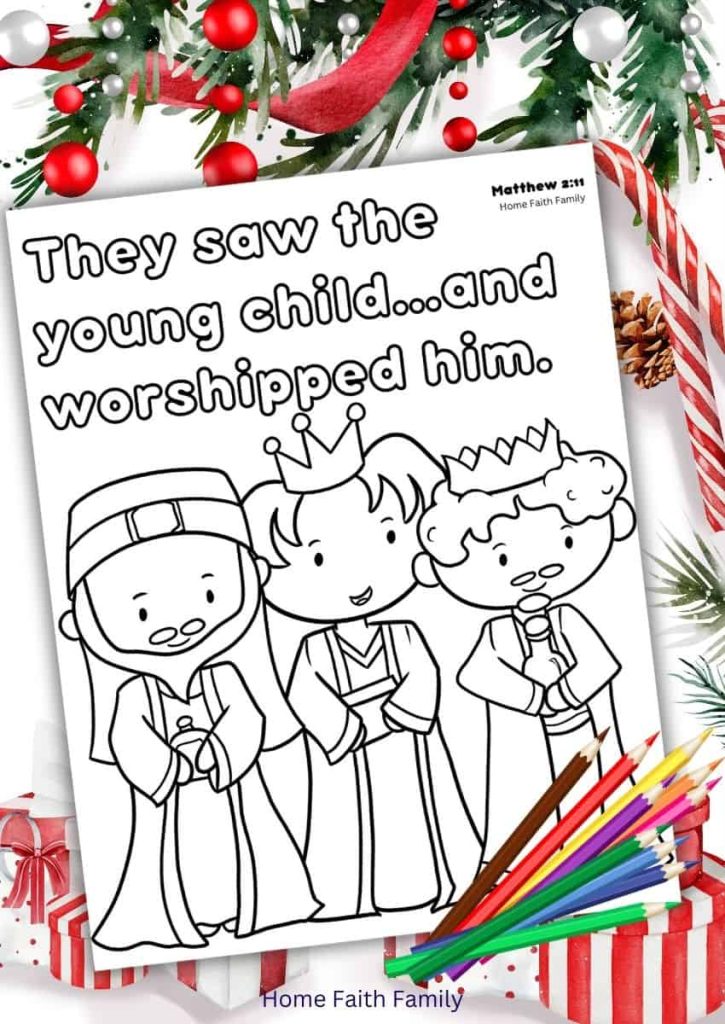 Free lds christmas coloring pages for kids