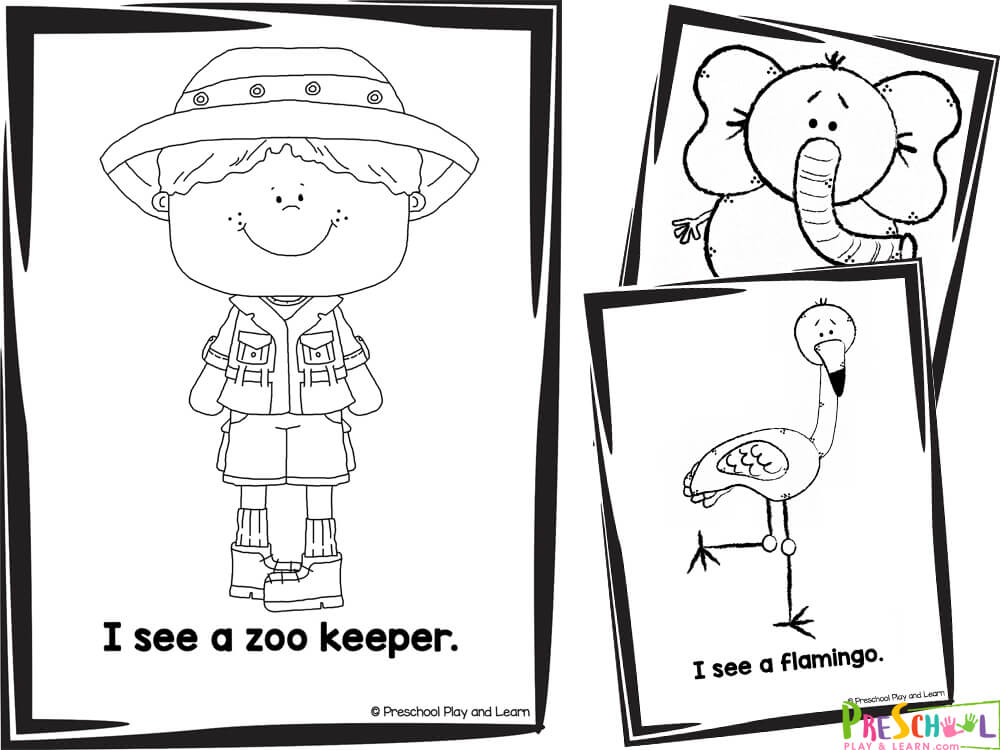 Free printable zoo animal coloring pages