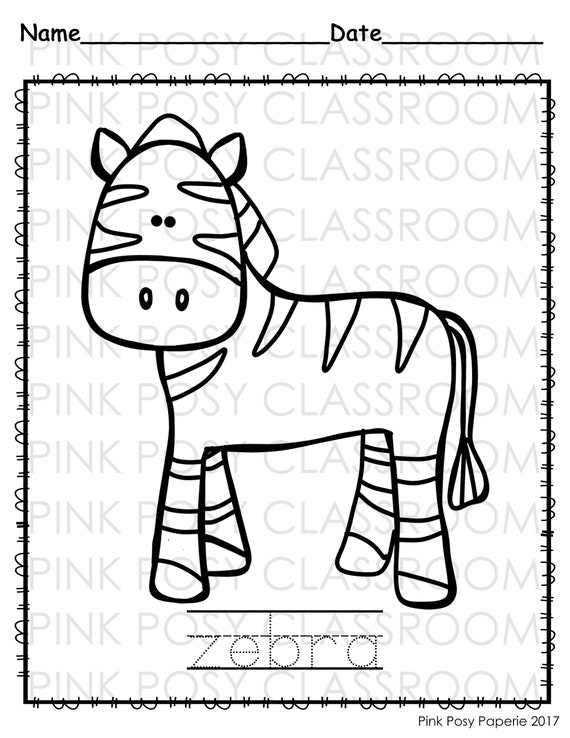 Zoo animal coloring pages color and trace the word zoo animals activities for kids zoo coloring pages for kids instant download download now