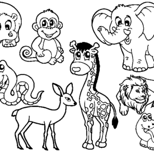 Zoo coloring pages printable for free download