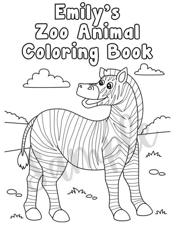 Set of customizable zoo animal theme coloring pages educational worksheets preschool homeschool kindergarten animal coloring pages