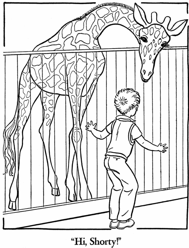 Zoo animal coloring pages zoo giraffe exhibit coloring page and kids activity sheet