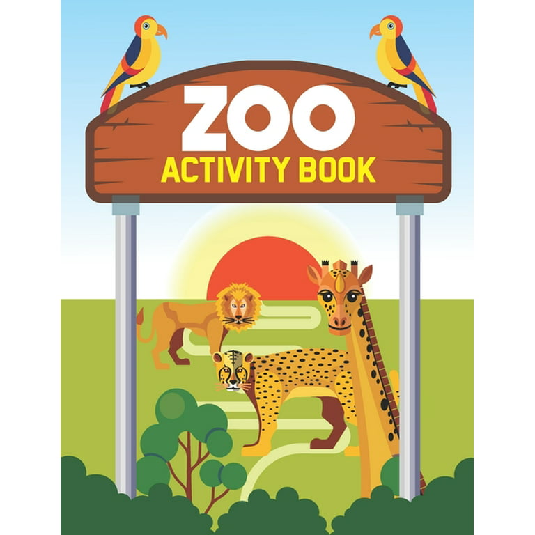 Zoo activity book drawing coloring and tracing pages for children an activity journal about zoo animals paperback