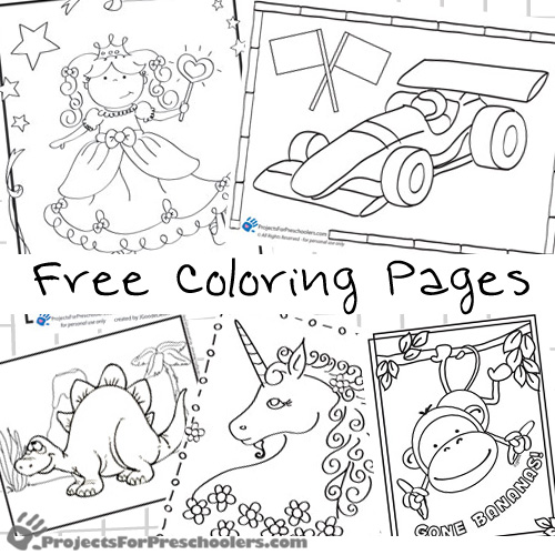 Preschool coloring pages