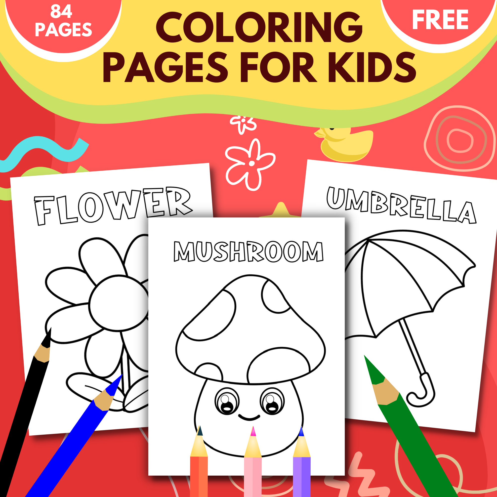 Simple and big coloring pages for kids toddlers and preschoolers printable made by teachers