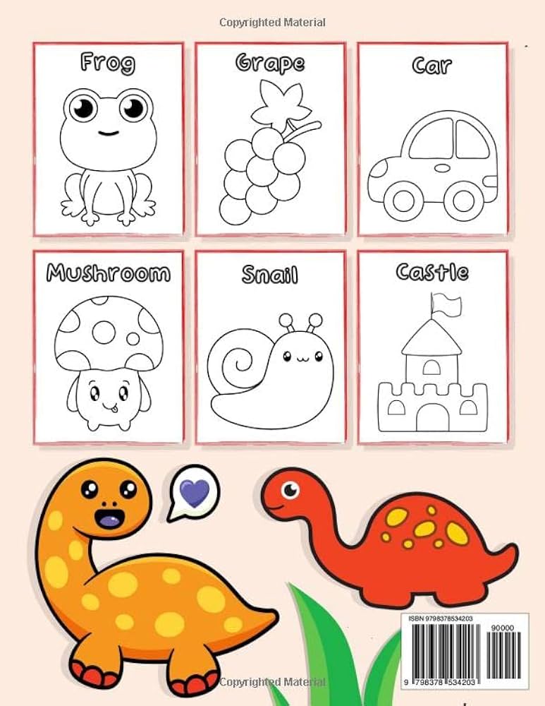 Simple coloring book for toddler ages